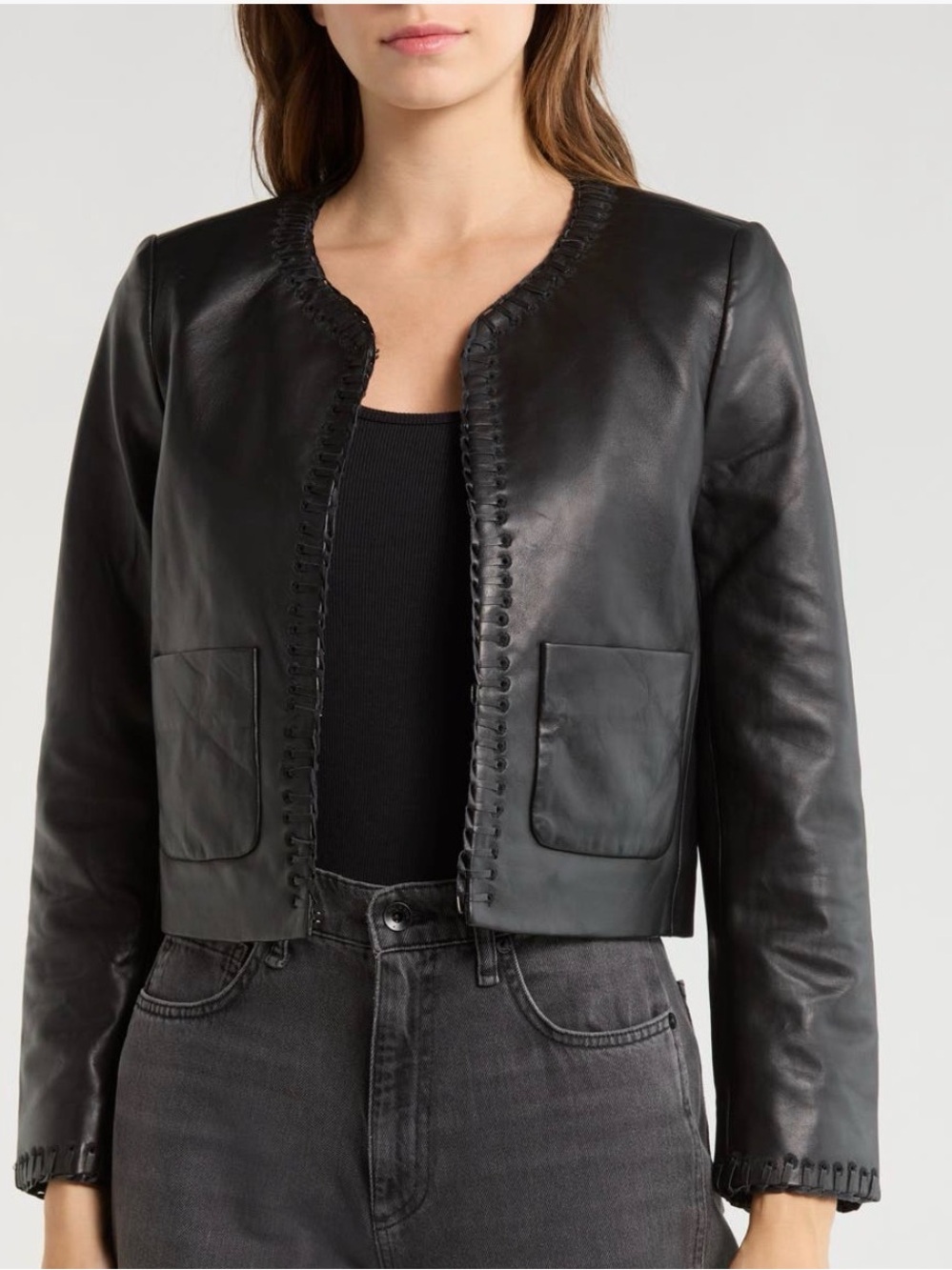 NWT rag & bone 100% Leather Crop Jacket MSRP $1,298